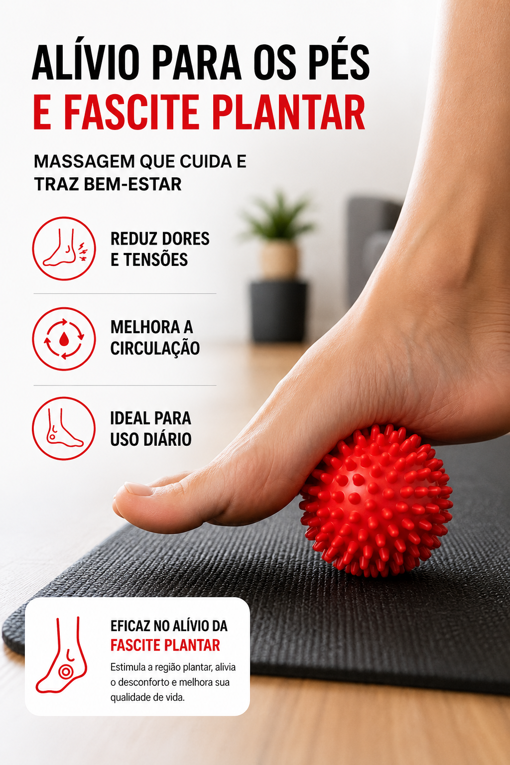 Bola Massageadora para Liberação Miofascial e Recuperação Muscular