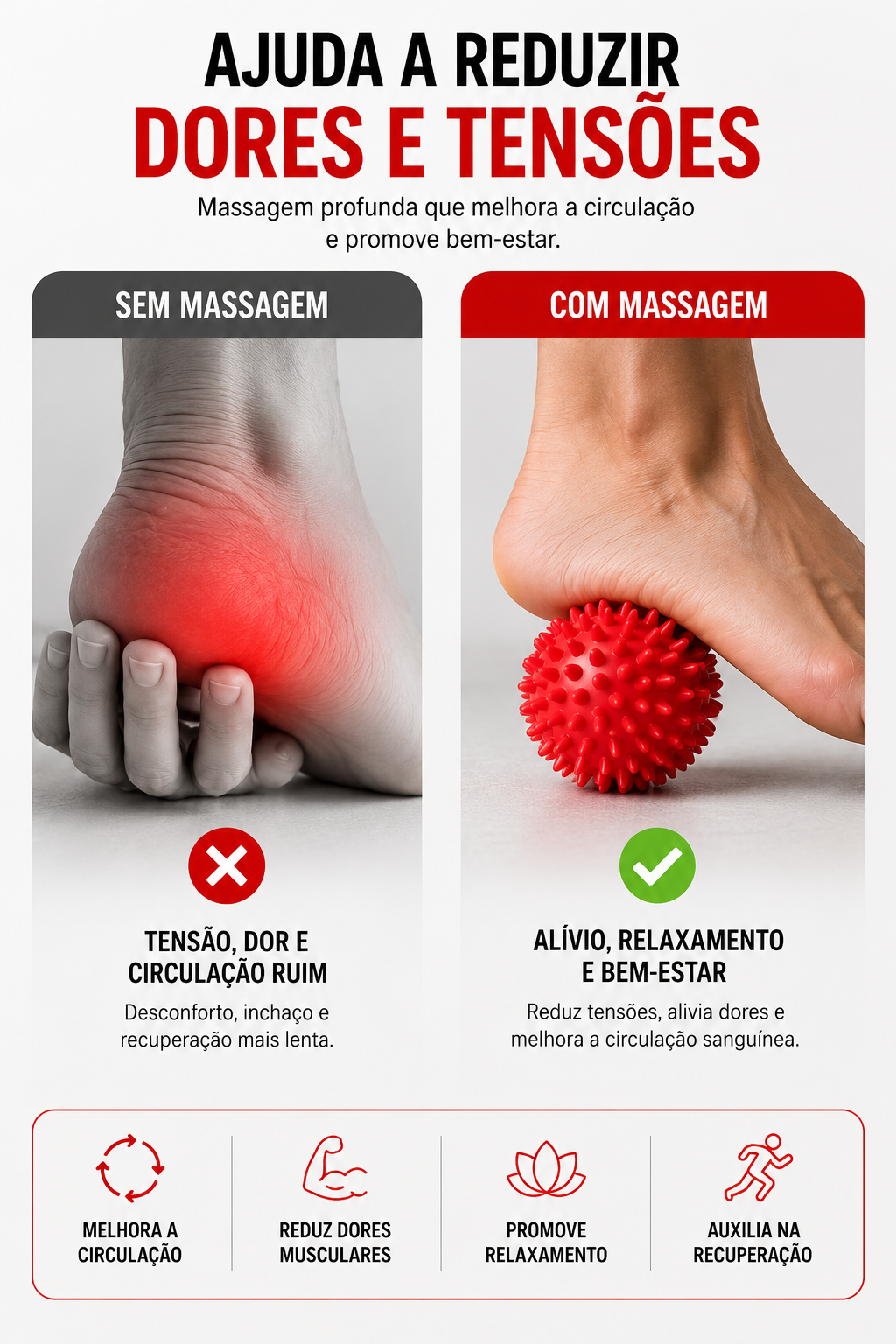 Bola Massageadora para Liberação Miofascial e Recuperação Muscular