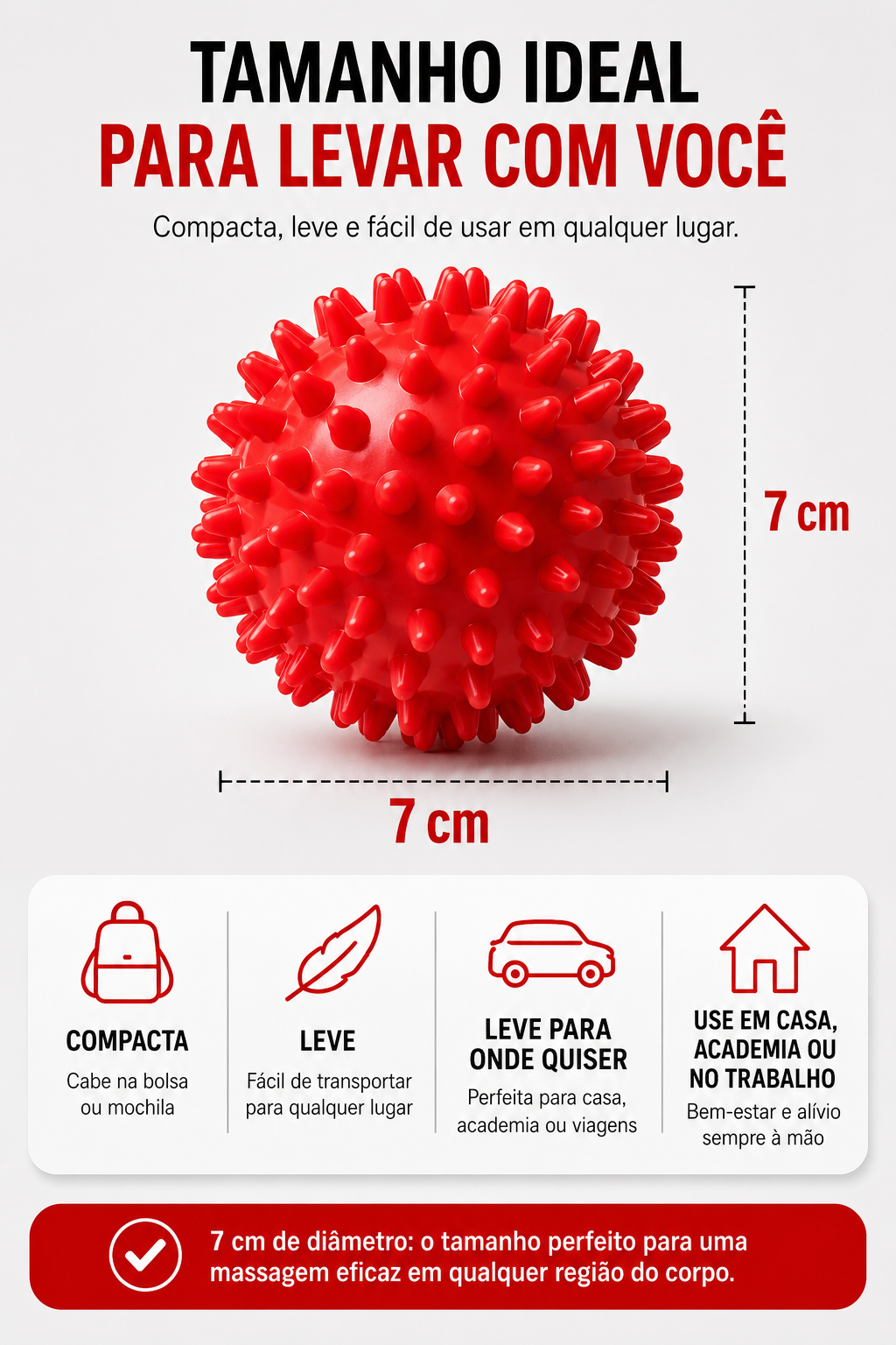 Bola Massageadora para Liberação Miofascial e Recuperação Muscular