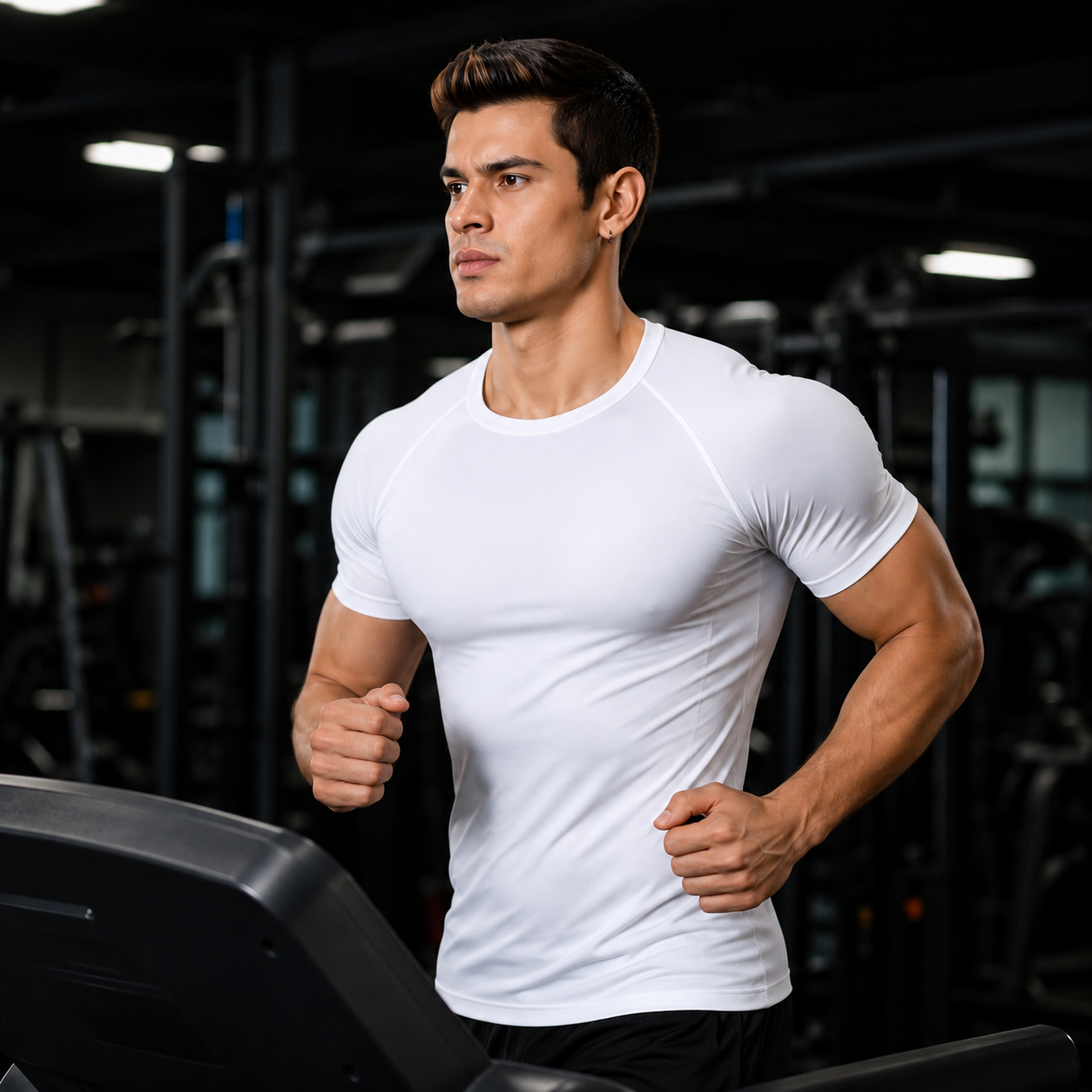 Camiseta Masculina de Compressão Dry Fit Manga Curta