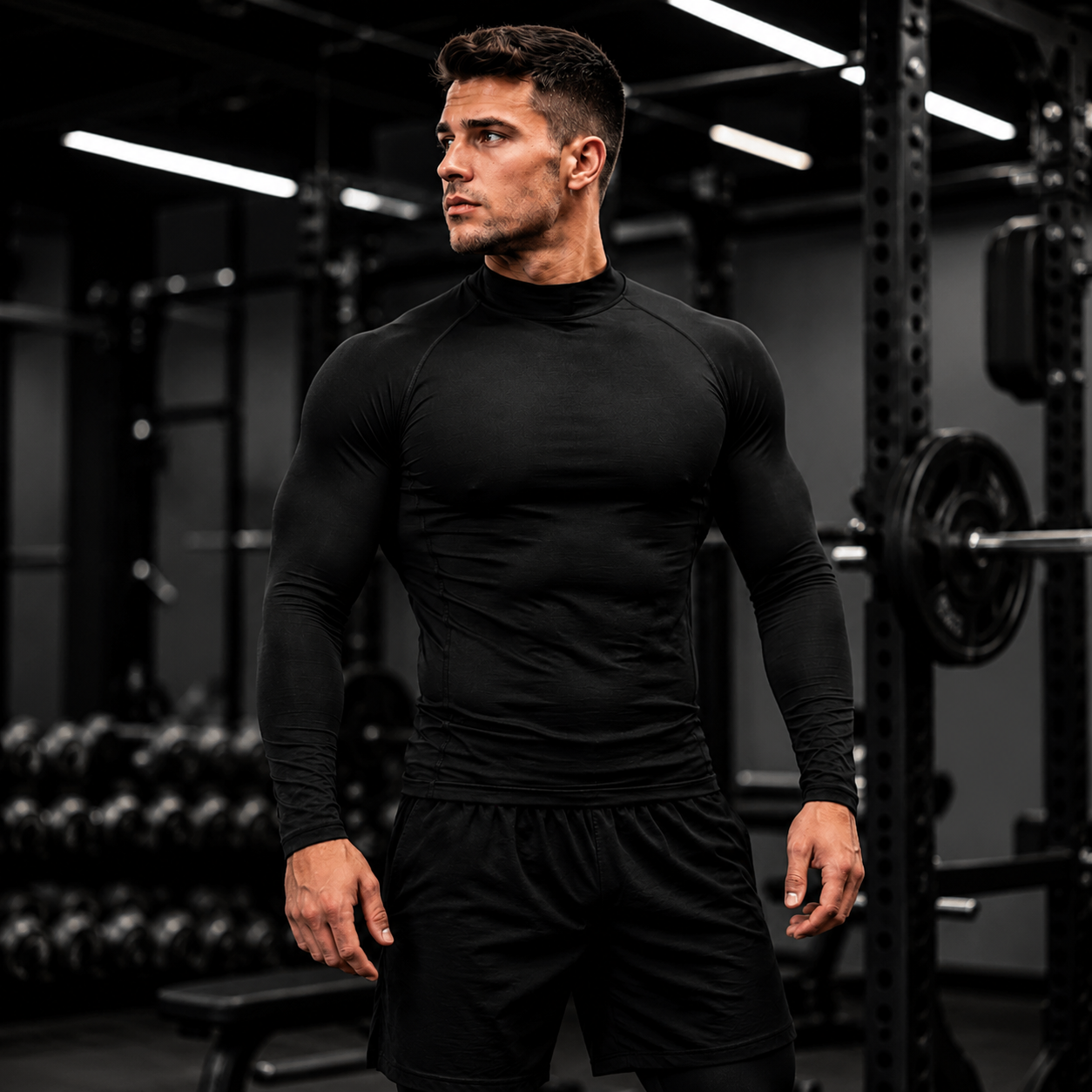Camisa de Compressão Masculina Manga Longa Dry Fit