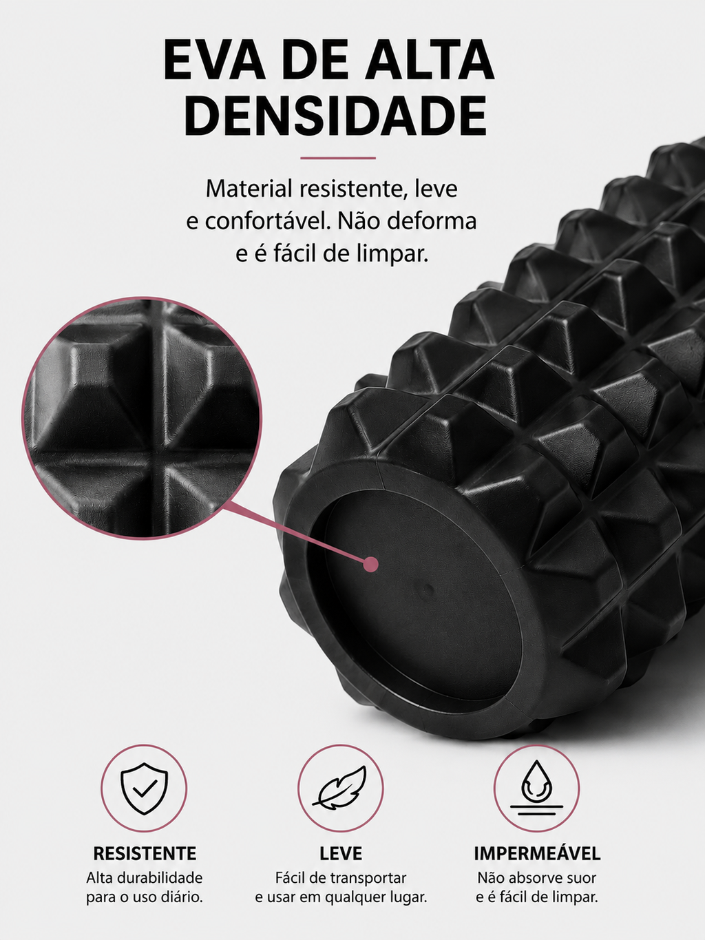 Rolo de Liberação Miofascial para Recuperação Muscular