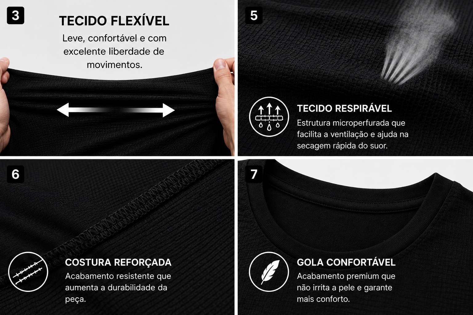 Camiseta Dry Fit Masculina de Secagem Rápida