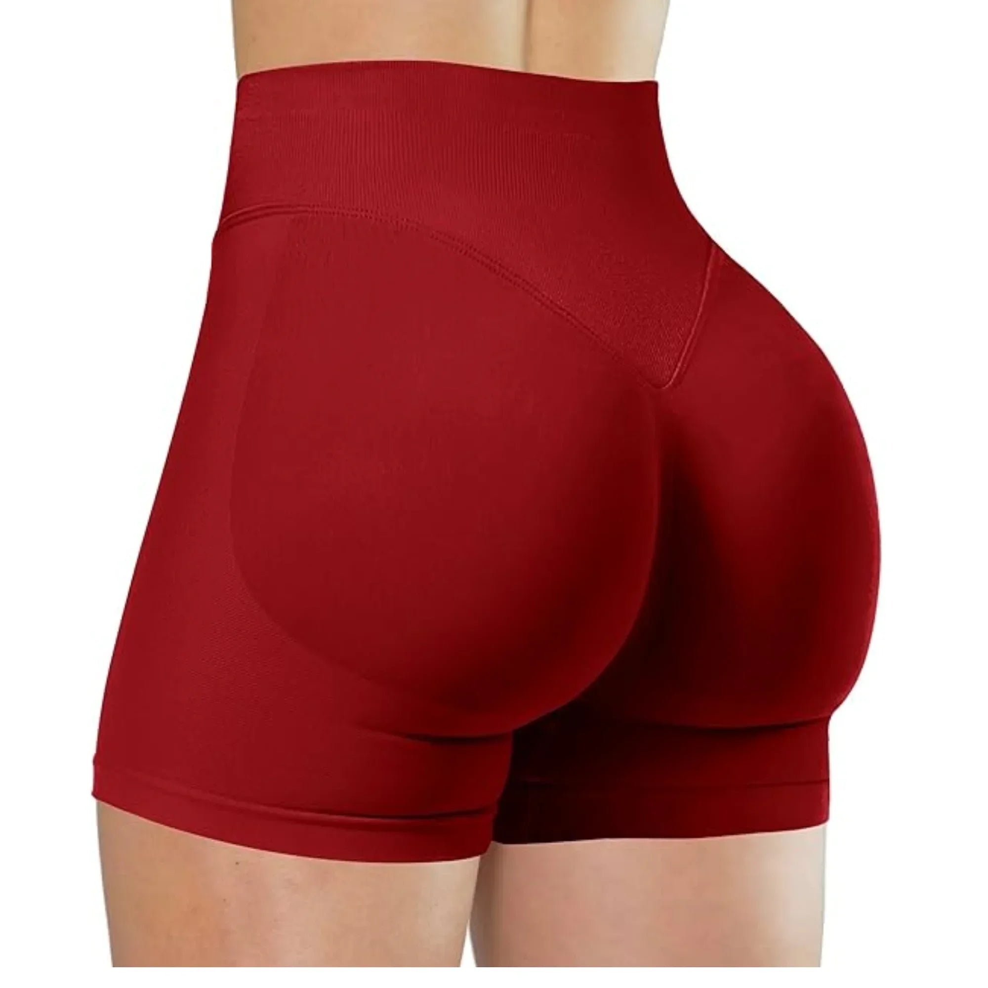 SHORT FITNESS FEMININO CINTURA ALTA SEM COSTURA LEVANTA BUMBUM