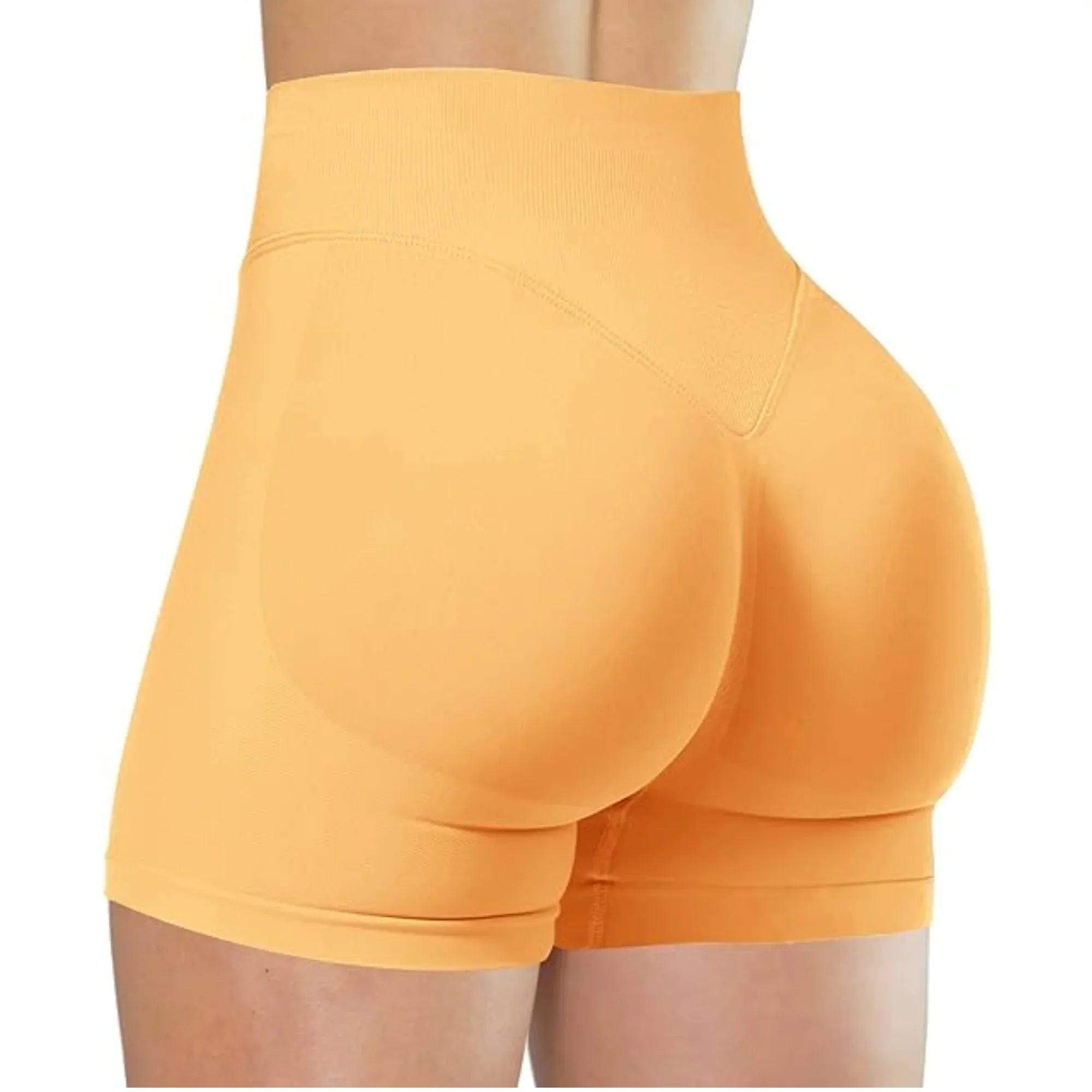 SHORT FITNESS FEMININO CINTURA ALTA SEM COSTURA LEVANTA BUMBUM