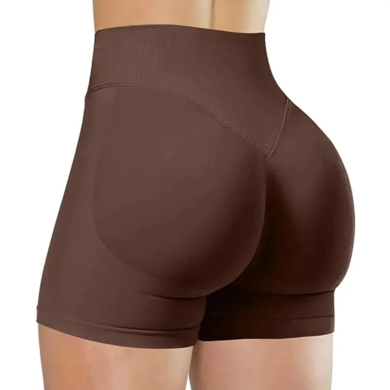 SHORT FITNESS FEMININO CINTURA ALTA SEM COSTURA LEVANTA BUMBUM