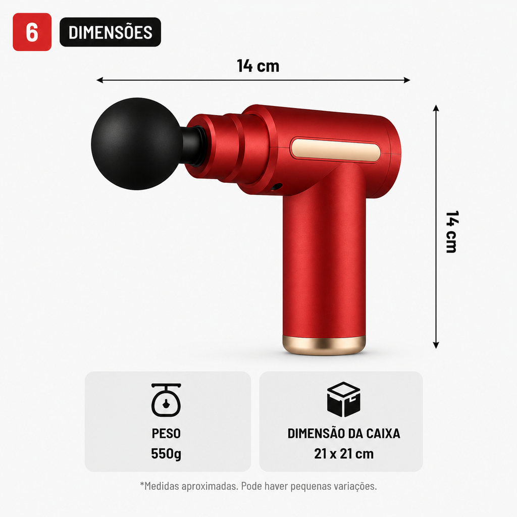 Massageador Muscular Profissional Portátil - Recuperação e Relaxamento