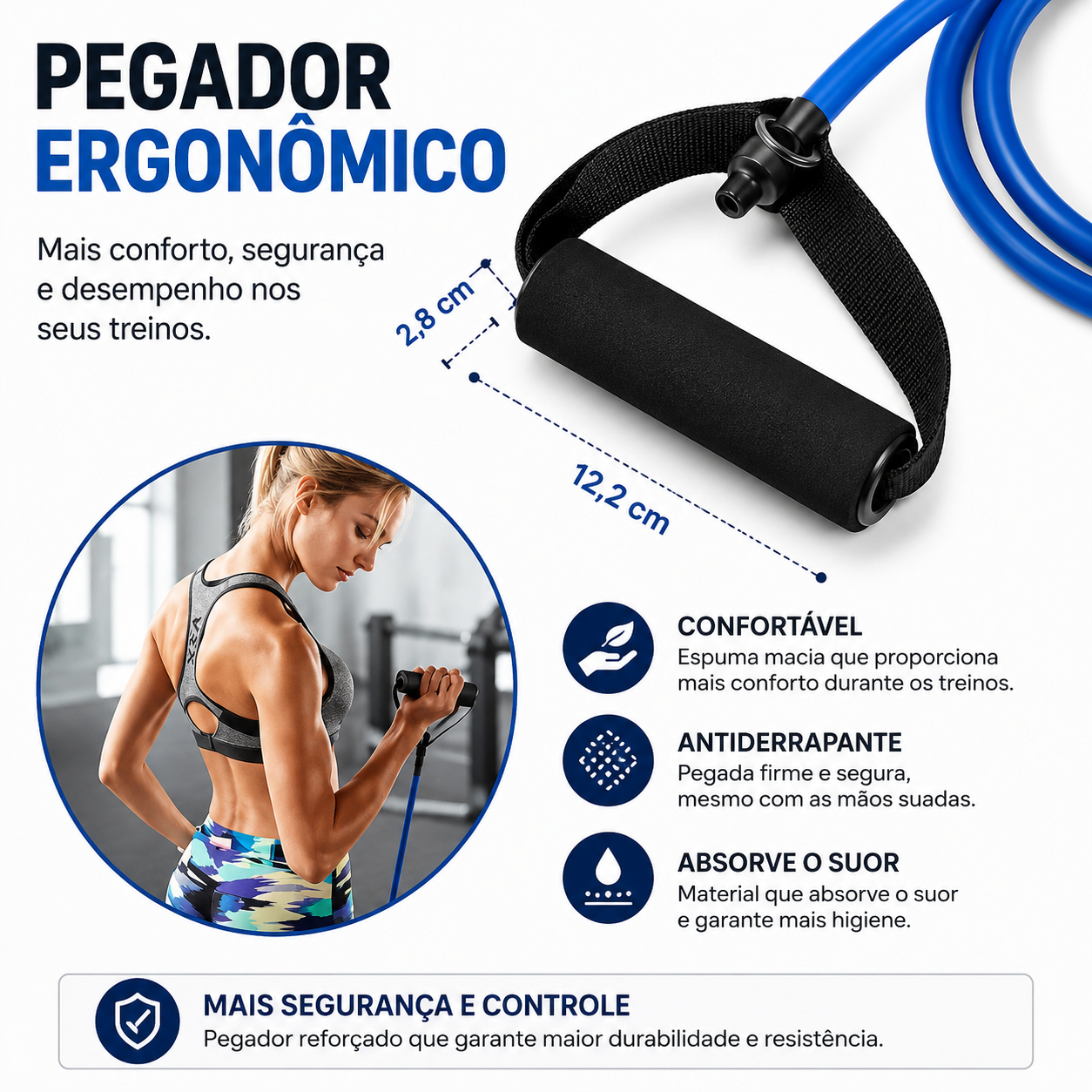Faixa Elástica de Resistência com Pegadores